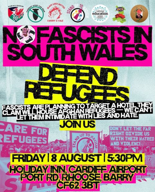 Stand Up to Racism poster - 8 August 2025