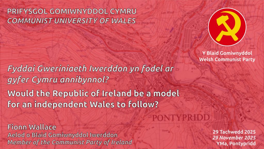 Flyer for the talk: Would the Republic of Ireland be a model for an independent Wales to follow?