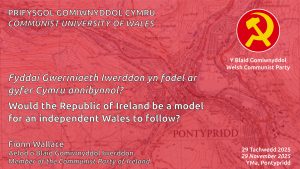 Flyer for the talk: Would the Republic of Ireland be a model for an independent Wales to follow?