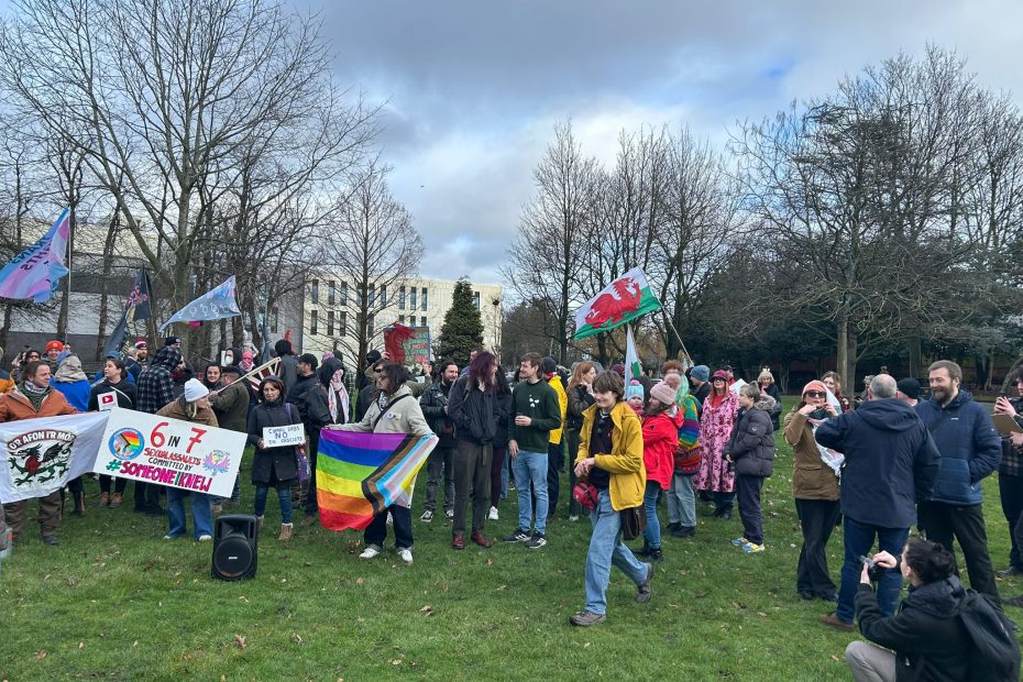 Anti-far-right protest in Wrecsam, 31 Jan 2026.