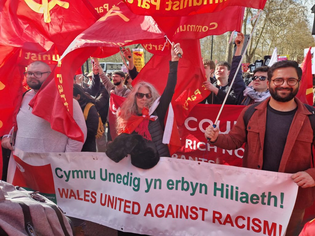 Welsh Communists at the Together Alliance march