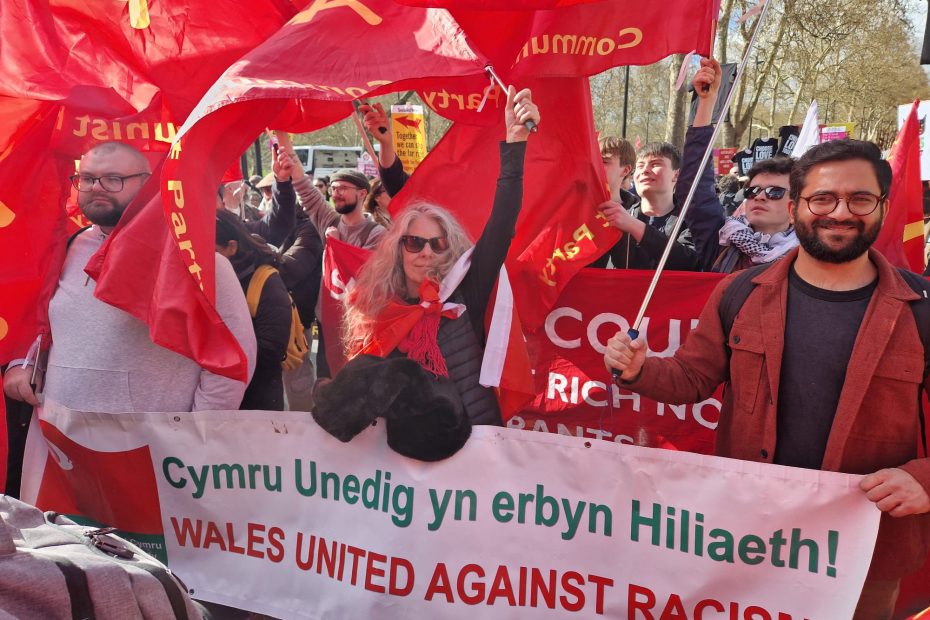 Welsh Communists at the Together Alliance march