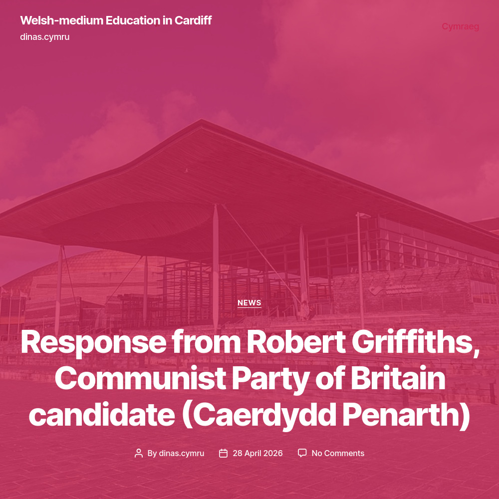 Screenshot from dinas.cymru website with answers by Robert Griffiths in English.