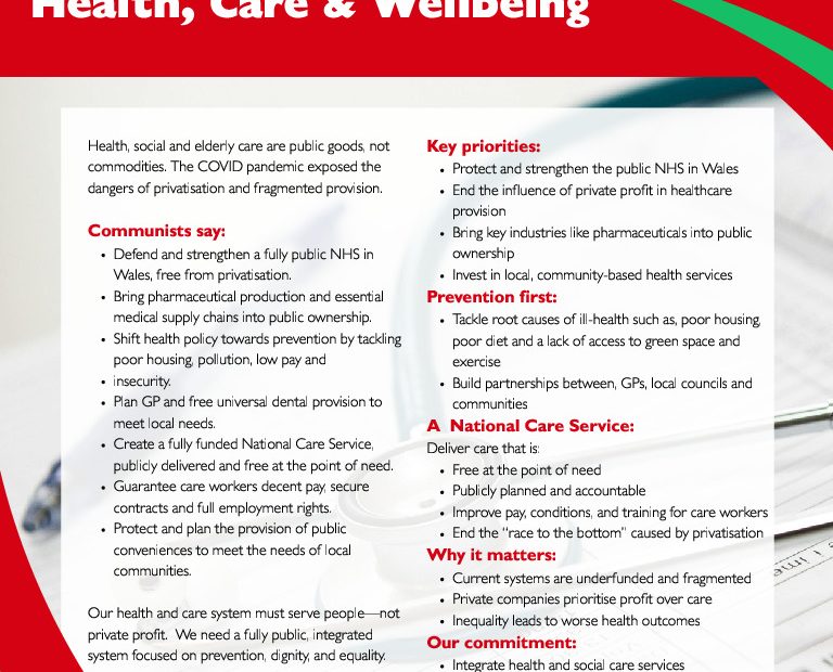 Health, Care and Wellbeing
