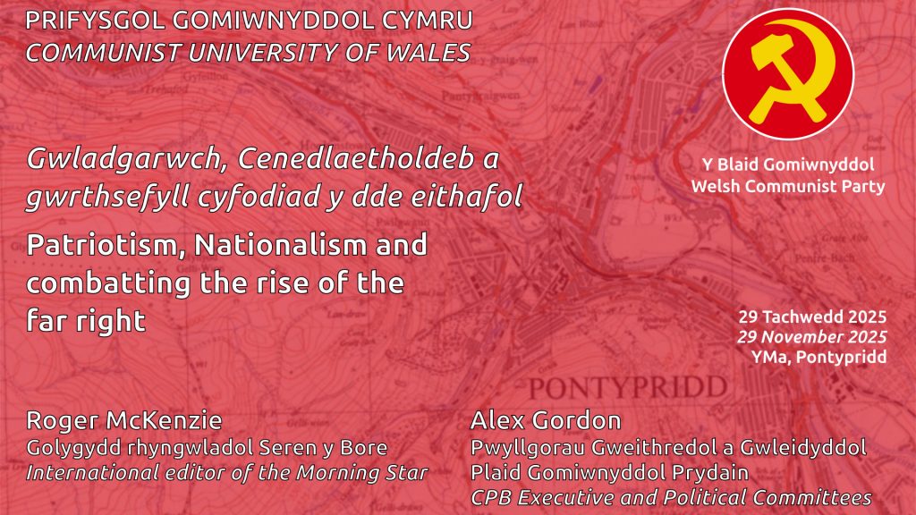 Patriotism, Nationalism and combatting the rise of the far right. Communist University of Wales 2025