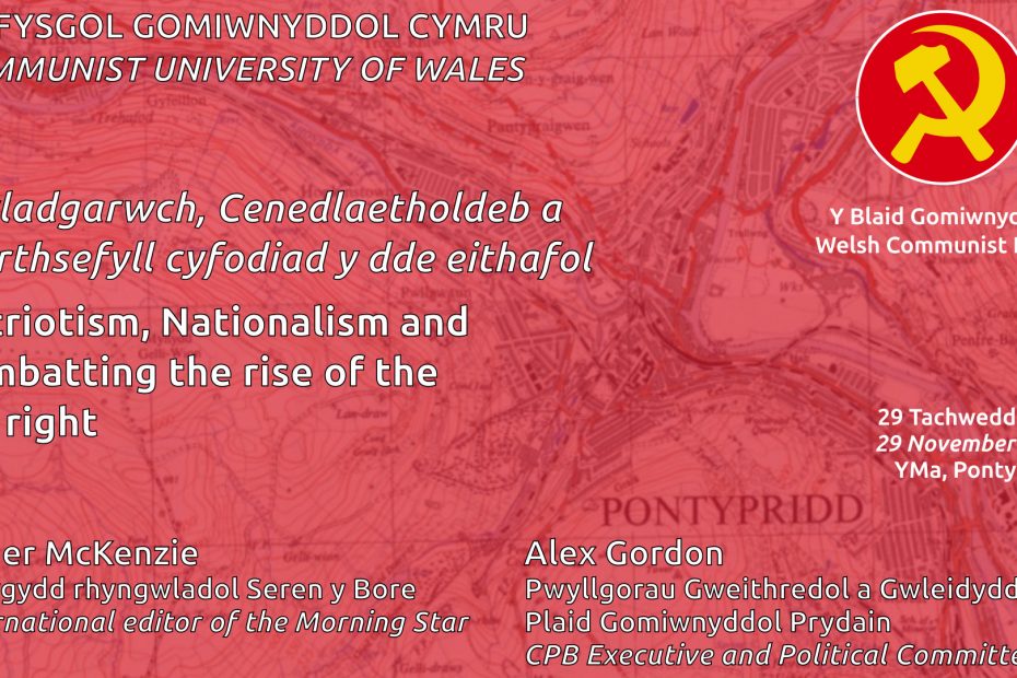Patriotism, Nationalism and combatting the rise of the far right. Communist University of Wales 2025