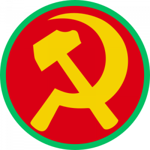 Communist Party logo with green outline