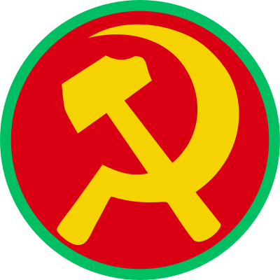 Communist Party logo with green outline