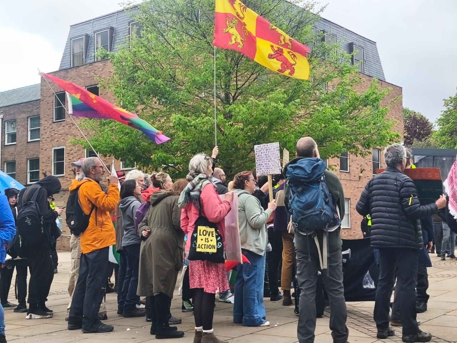 Anti-fascist demo in Wrexham 2026-05-03.