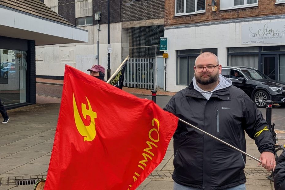 Anti-fascist demo in Wrexham 2026-05-03.