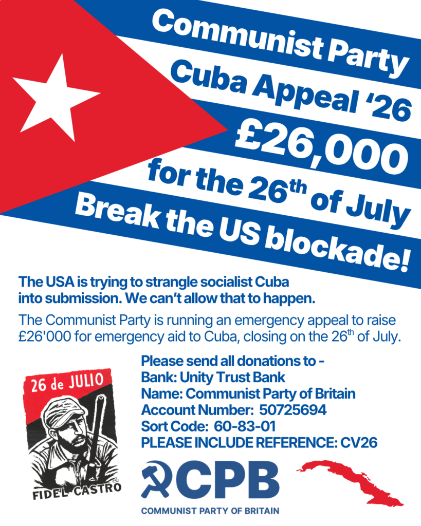 CPB Cuba Appeal 26 banner
