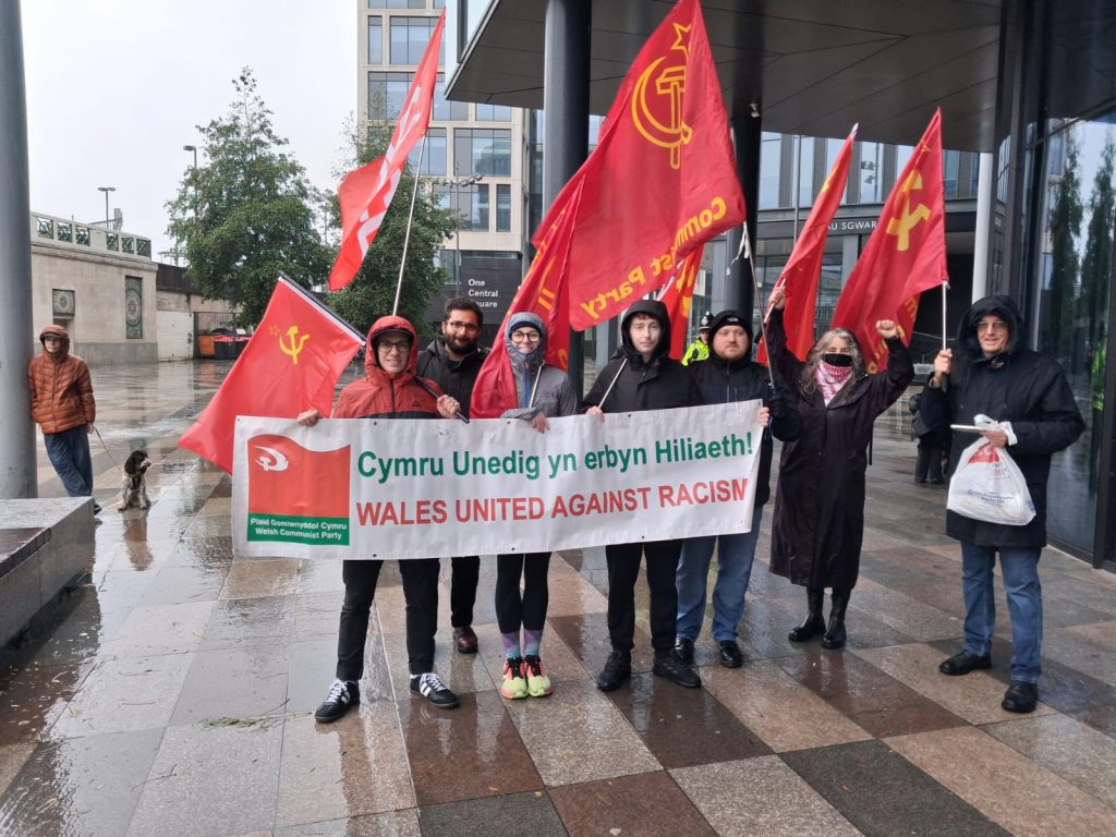 Welsh Communists join the Cardiff Unity March